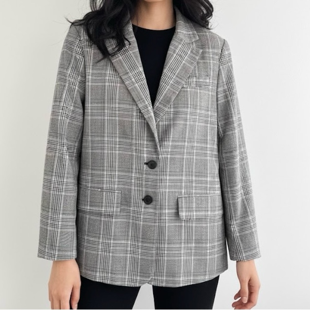 Zara Houndstooth Blazer Medium